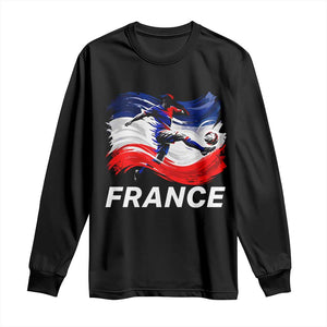 France Soccer Football Fan French Flag Long Sleeve Shirt TS14 Black Print Your Wear