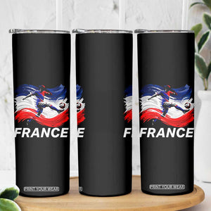 France Soccer Football Fan French Flag Skinny Tumbler TS14 Print Your Wear