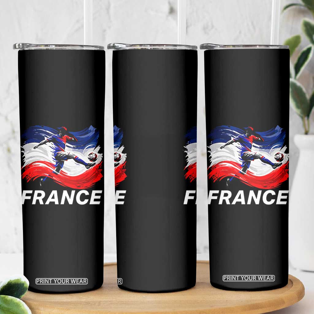 France Soccer Football Fan French Flag Skinny Tumbler TS14 Print Your Wear