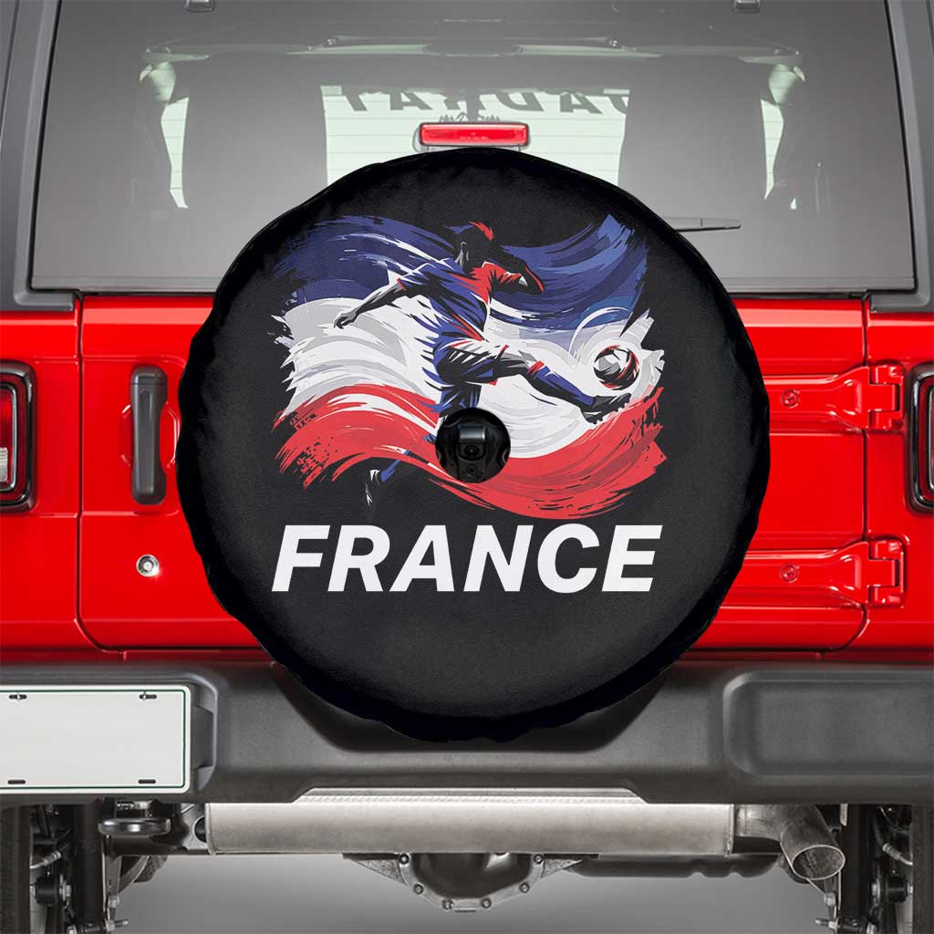 France Soccer Football Fan French Flag Spare Tire Cover TS14 Black Print Your Wear