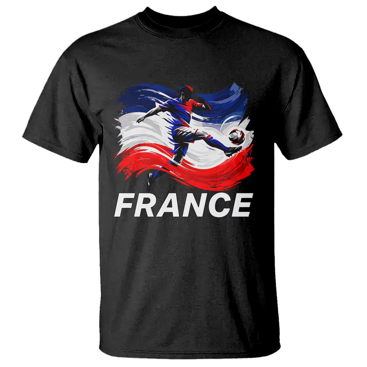 France Soccer Football Fan French Flag T Shirt TS14 Black Print Your Wear