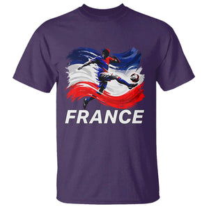 France Soccer Football Fan French Flag T Shirt TS14 Purple Print Your Wear