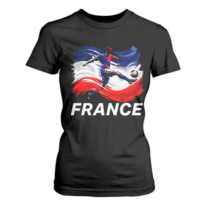 France Soccer Football Fan French Flag T Shirt For Women TS14 Black Print Your Wear