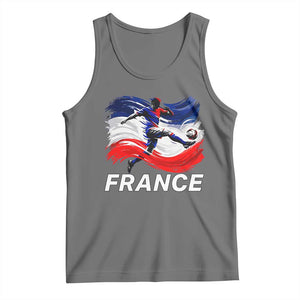 France Soccer Football Fan French Flag Tank Top TS14 Black Heather Print Your Wear