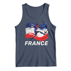 France Soccer Football Fan French Flag Tank Top TS14 Navy Print Your Wear