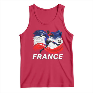France Soccer Football Fan French Flag Tank Top TS14 Red Print Your Wear