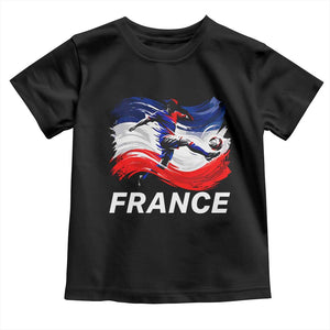 France Soccer Football Fan French Flag Toddler T Shirt TS14 Black Print Your Wear