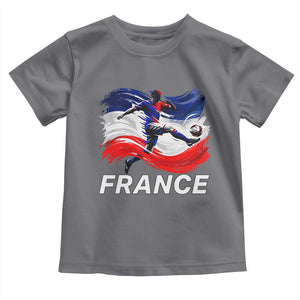 France Soccer Football Fan French Flag Toddler T Shirt TS14 Charcoal Print Your Wear
