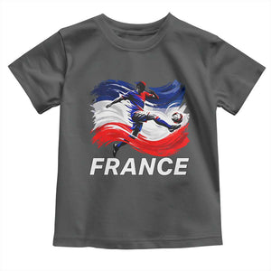 France Soccer Football Fan French Flag Toddler T Shirt TS14 Dark Heather Print Your Wear
