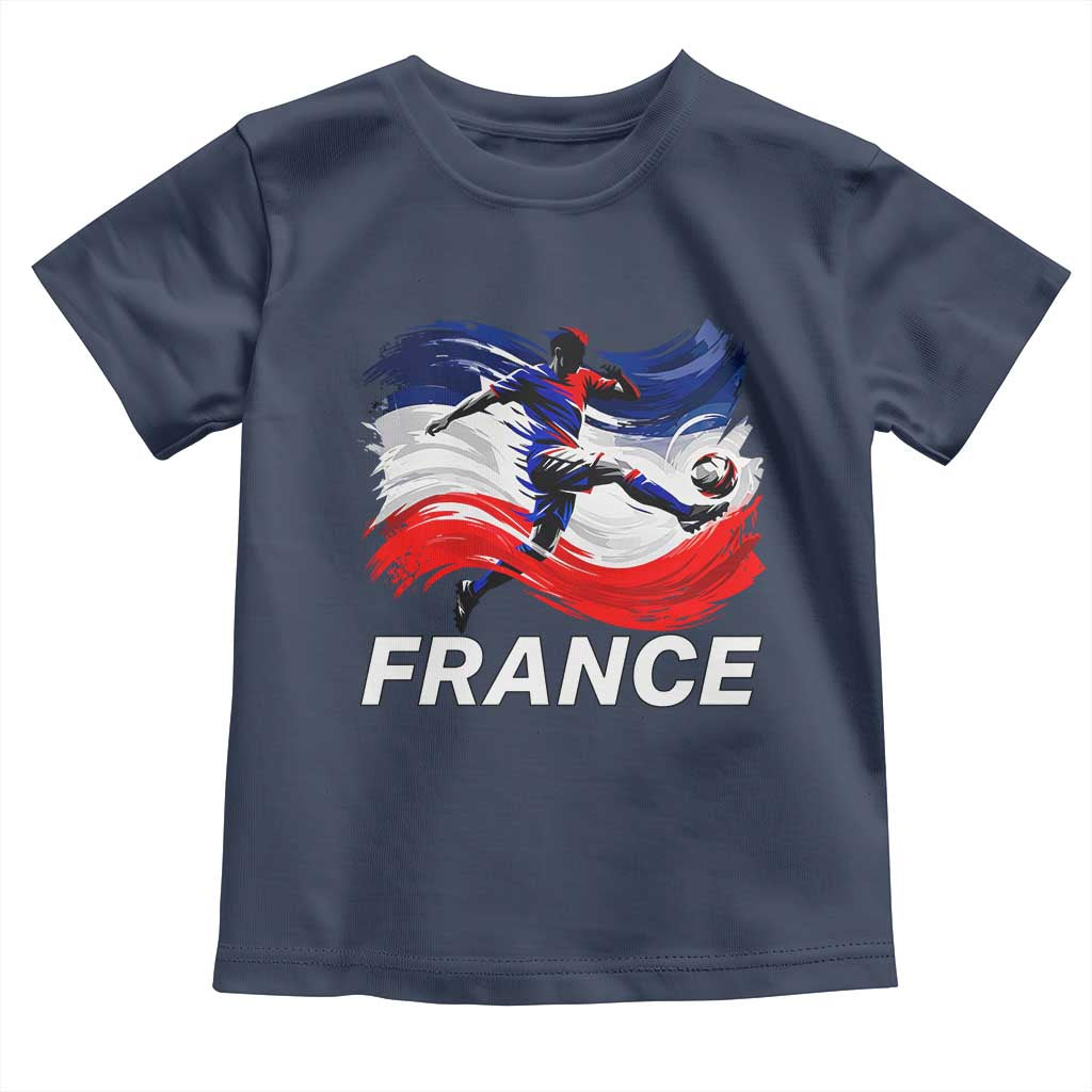 France Soccer Football Fan French Flag Toddler T Shirt TS14 Navy Print Your Wear