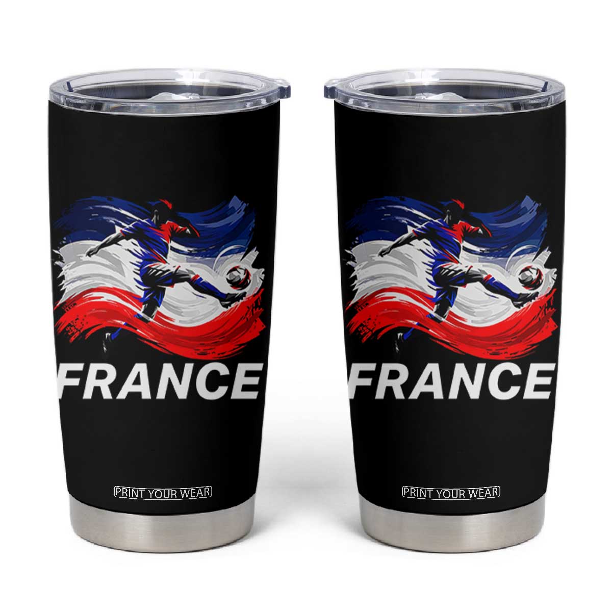 France Soccer Football Fan French Flag Tumbler Cup TS14 Black Print Your Wear