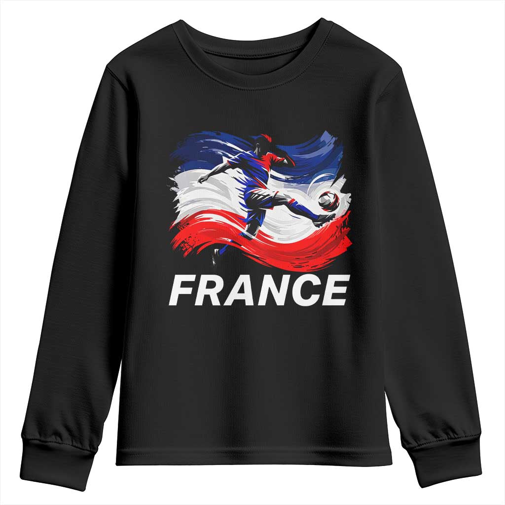 France Soccer Football Fan French Flag Youth Sweatshirt TS14 Black Print Your Wear