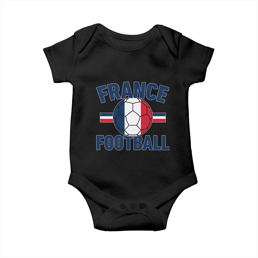 French Flag France Soccer Football Fan Baby Onesie TS14 Black Print Your Wear