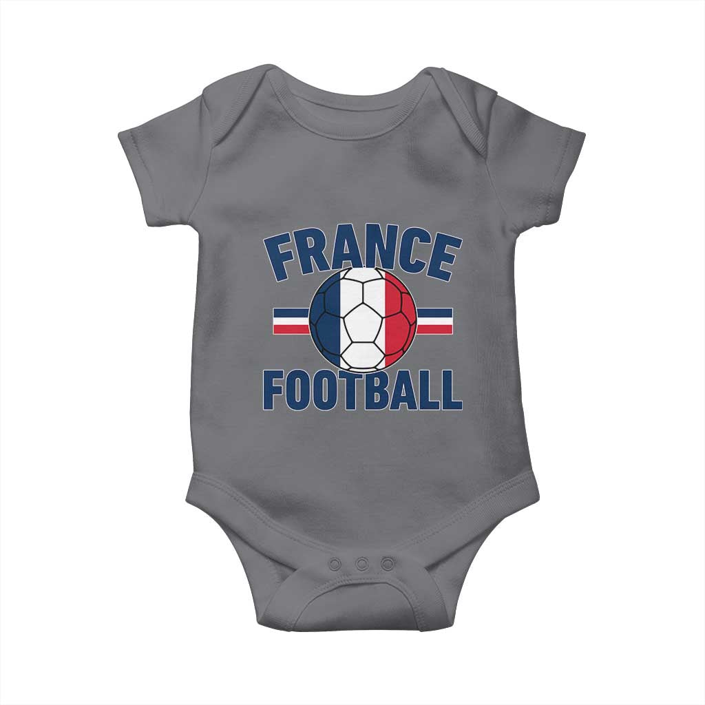 French Flag France Soccer Football Fan Baby Onesie TS14 Charcoal Print Your Wear