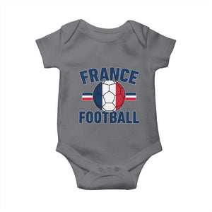 French Flag France Soccer Football Fan Baby Onesie TS14 Charcoal Print Your Wear