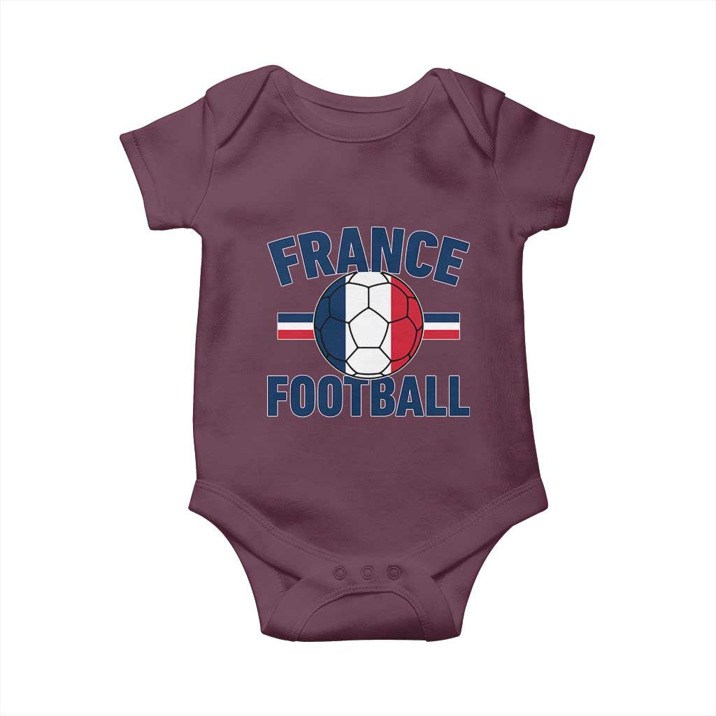 French Flag France Soccer Football Fan Baby Onesie TS14 Maroon Print Your Wear