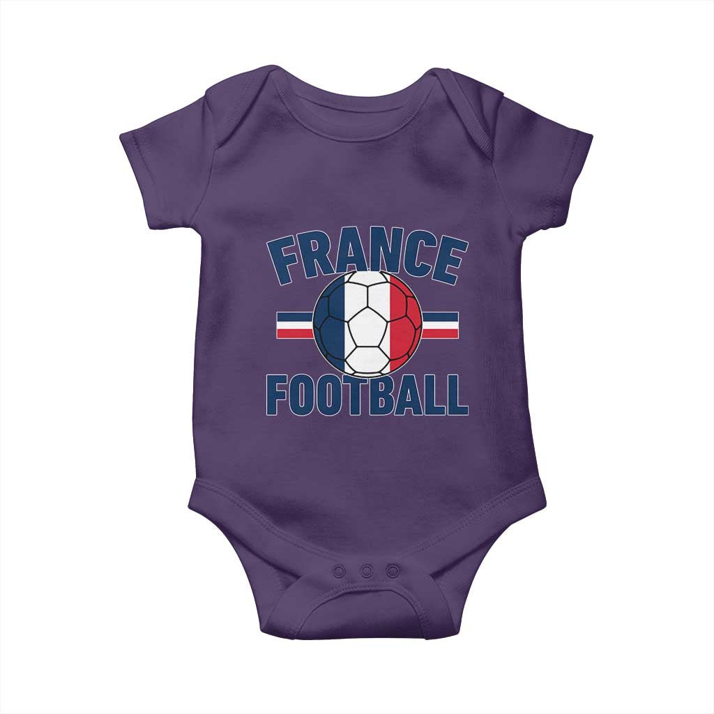 French Flag France Soccer Football Fan Baby Onesie TS14 Purple Print Your Wear