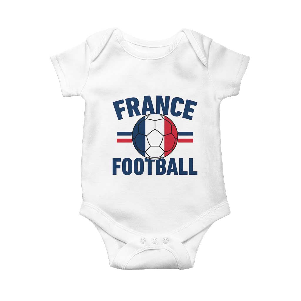 French Flag France Soccer Football Fan Baby Onesie TS14 White Print Your Wear