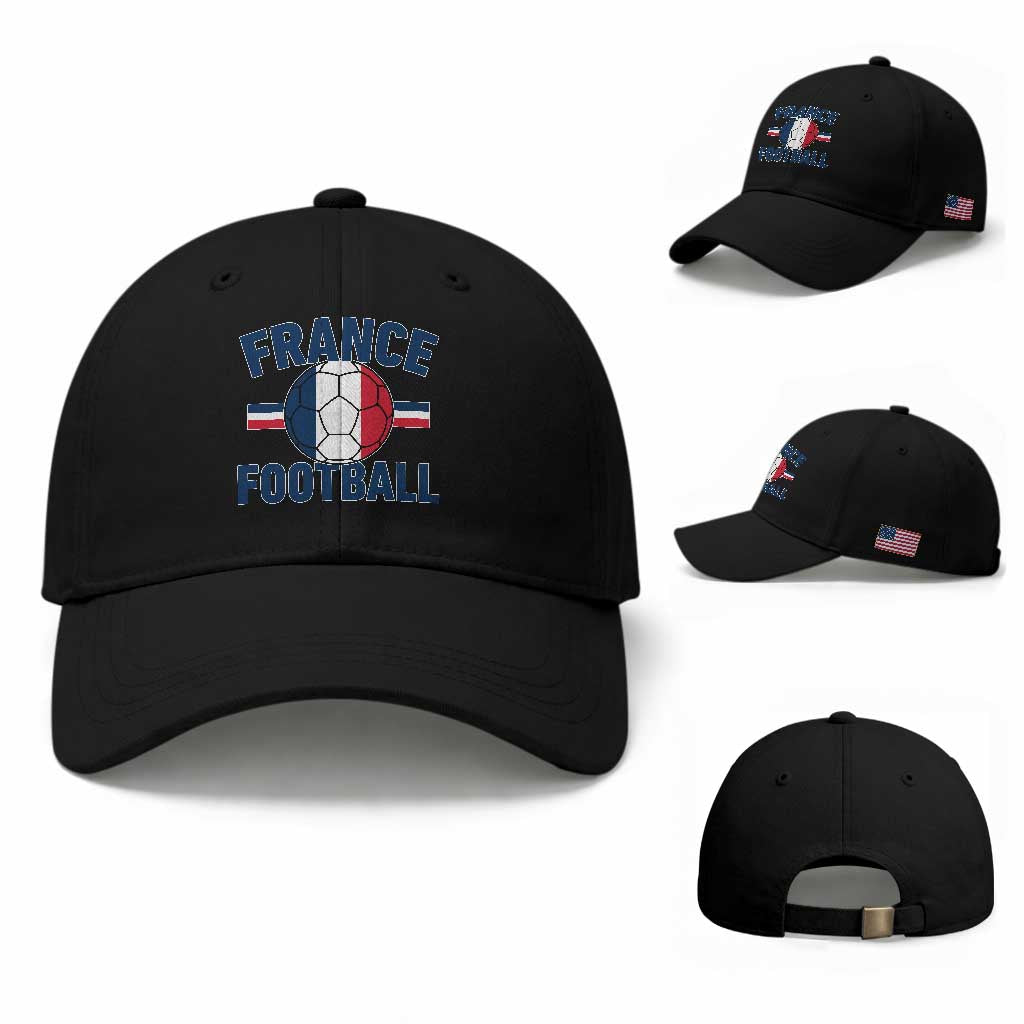 French Flag France Soccer Football Fan Baseball Cap TS14 Baseball Cap Universal Fit Black Print Your Wear