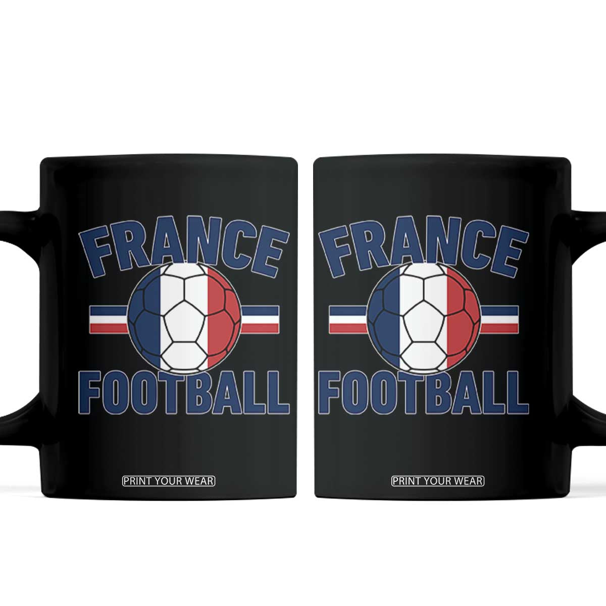 French Flag France Soccer Football Fan Coffee Mug TS14 Black Print Your Wear