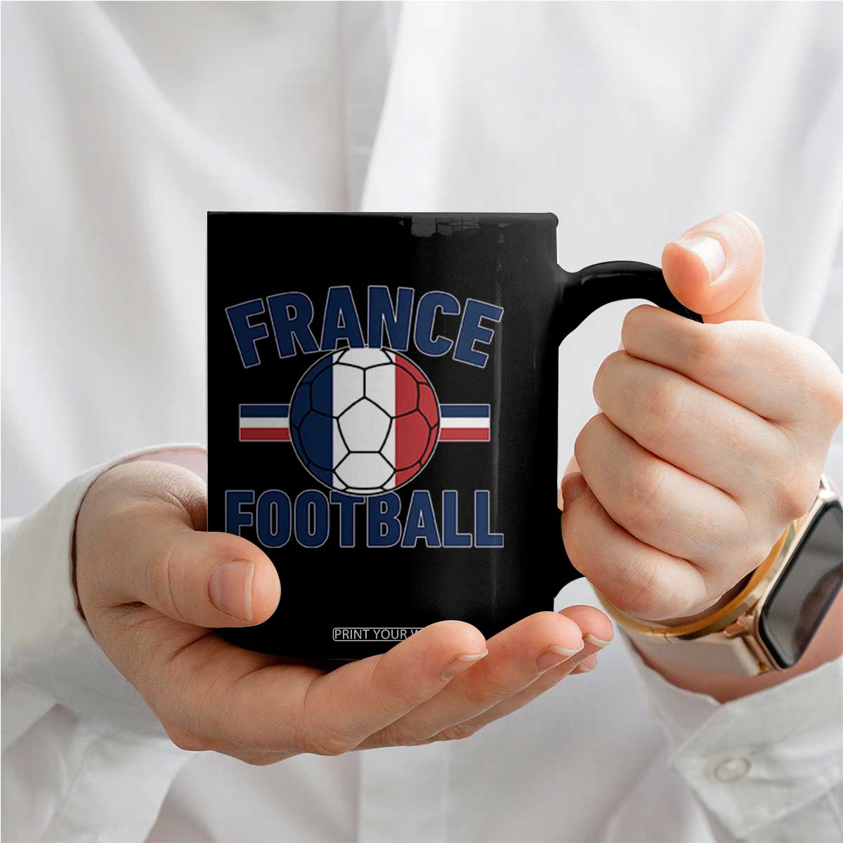 French Flag France Soccer Football Fan Coffee Mug TS14 Print Your Wear