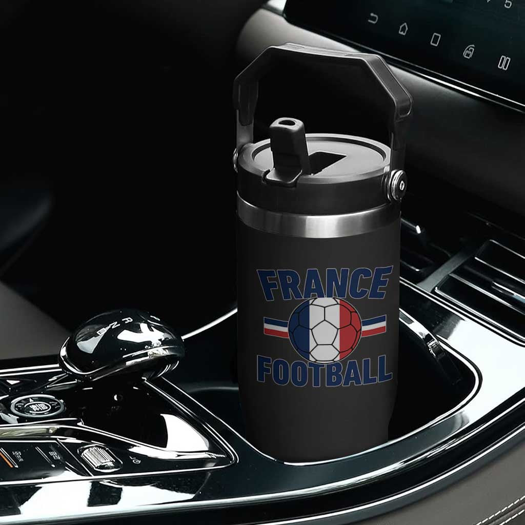 French Flag France Soccer Football Fan Flip Straw Tumbler TS14 Print Your Wear
