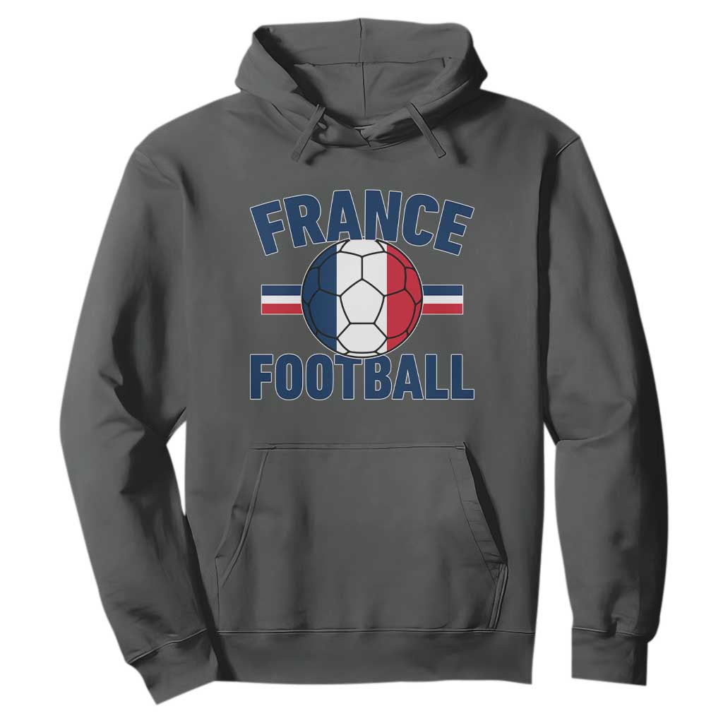French Flag France Soccer Football Fan Hoodie TS14 Dark Heather Print Your Wear