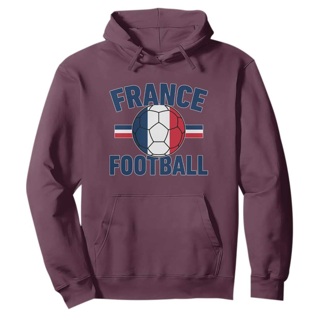 French Flag France Soccer Football Fan Hoodie TS14 Maroon Print Your Wear