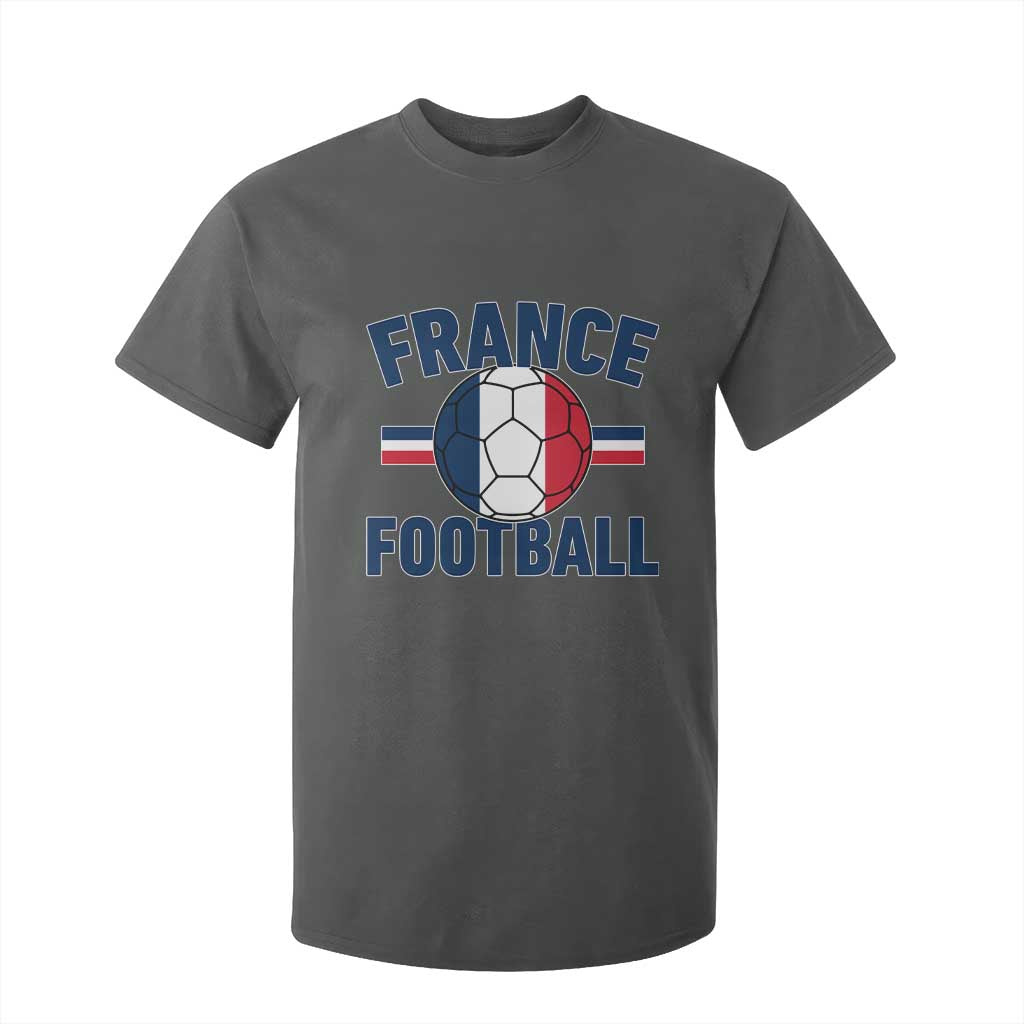 French Flag France Soccer Football Fan T Shirt For Kid TS14 Dark Heather Print Your Wear