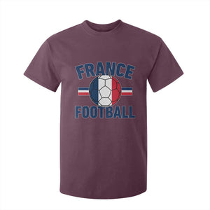 French Flag France Soccer Football Fan T Shirt For Kid TS14 Maroon Print Your Wear