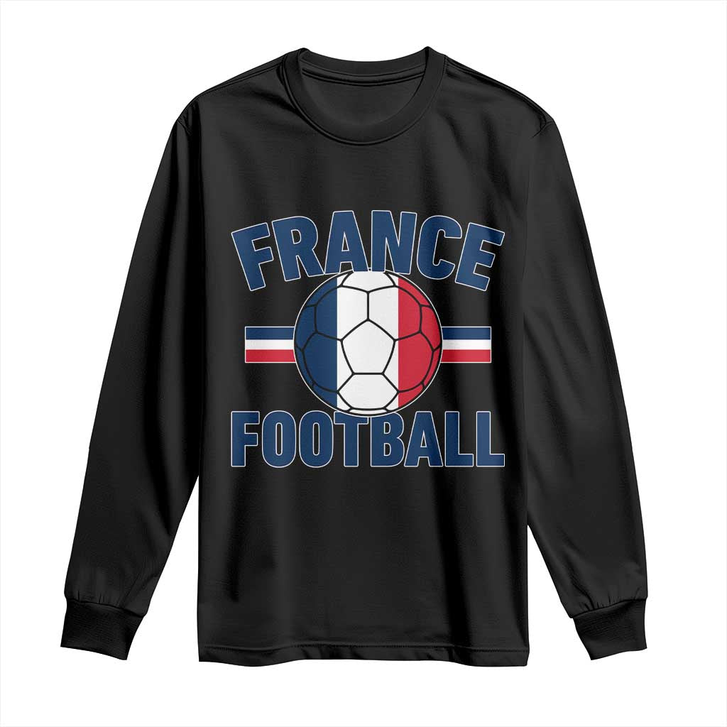 French Flag France Soccer Football Fan Long Sleeve Shirt TS14 Black Print Your Wear