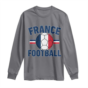 French Flag France Soccer Football Fan Long Sleeve Shirt TS14 Charcoal Print Your Wear