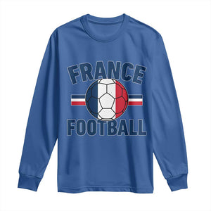 French Flag France Soccer Football Fan Long Sleeve Shirt TS14 Royal Blue Print Your Wear