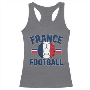 French Flag France Soccer Football Fan Racerback Tank Top TS14 Charcoal Print Your Wear