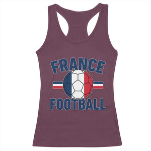 French Flag France Soccer Football Fan Racerback Tank Top TS14 Maroon Print Your Wear