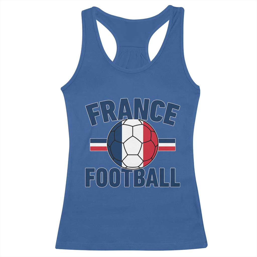 French Flag France Soccer Football Fan Racerback Tank Top TS14 Royal Blue Print Your Wear