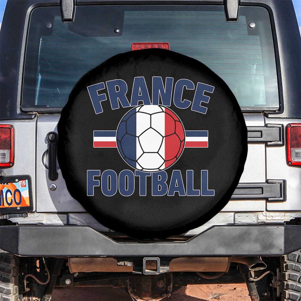 French Flag France Soccer Football Fan Spare Tire Cover TS14 No hole Black Print Your Wear