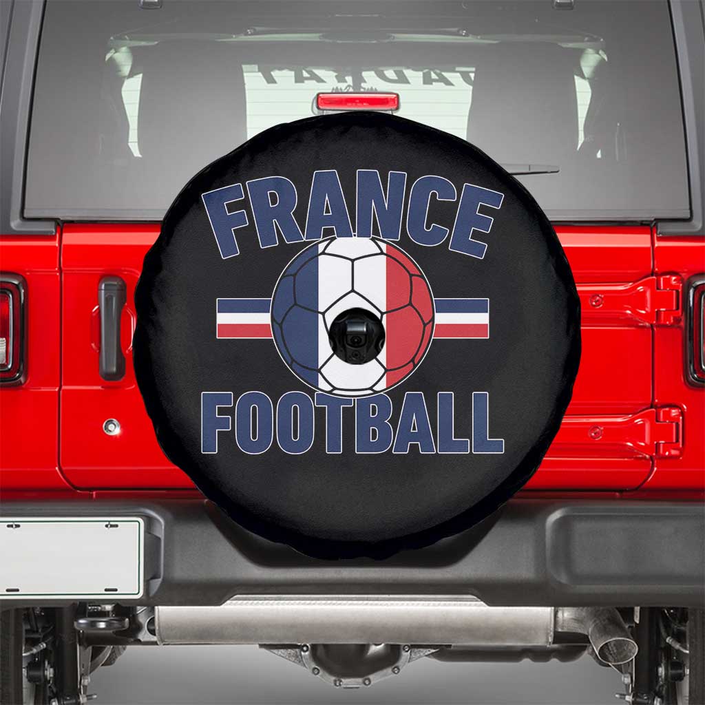 French Flag France Soccer Football Fan Spare Tire Cover TS14 Black Print Your Wear