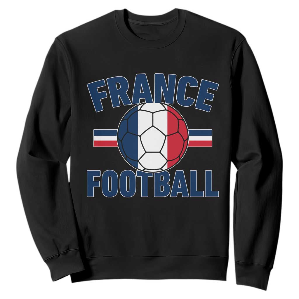 French Flag France Soccer Football Fan Sweatshirt TS14 Black Print Your Wear
