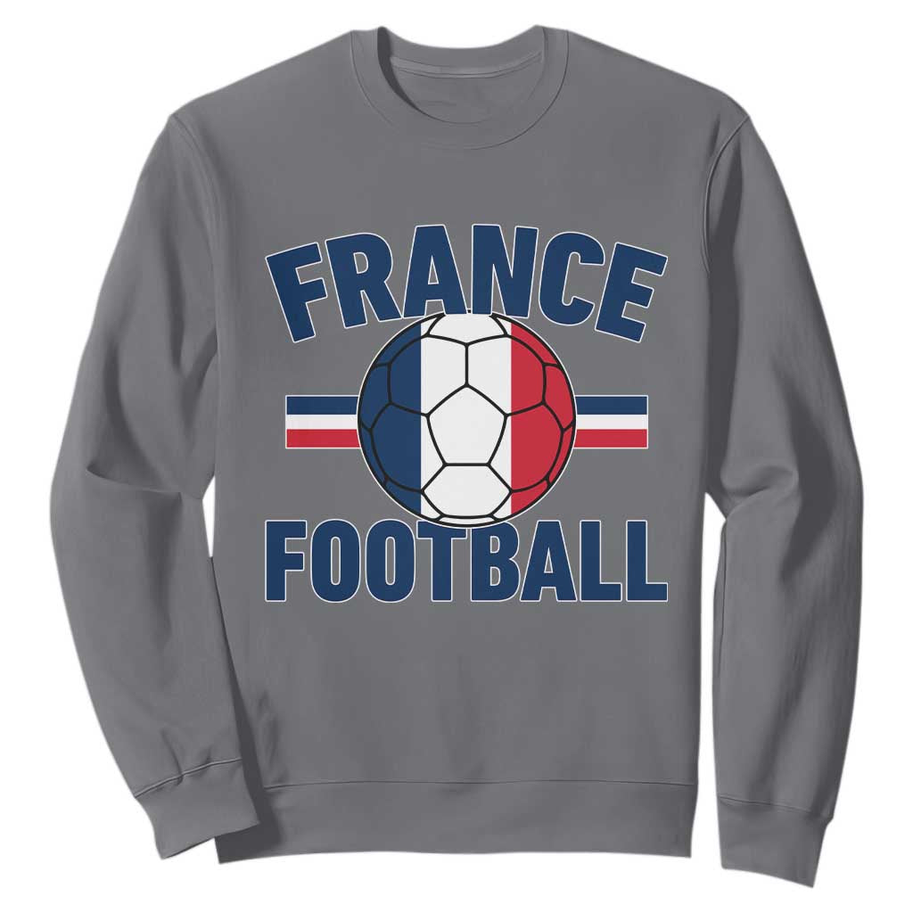 French Flag France Soccer Football Fan Sweatshirt TS14 Charcoal Print Your Wear