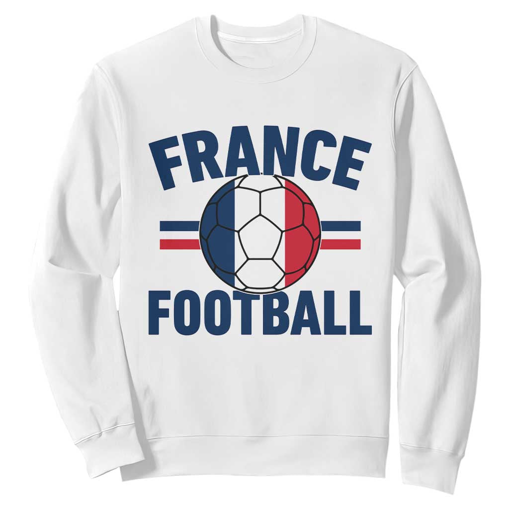 French Flag France Soccer Football Fan Sweatshirt TS14 White Print Your Wear