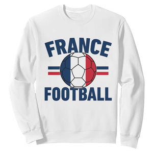 French Flag France Soccer Football Fan Sweatshirt TS14 White Print Your Wear