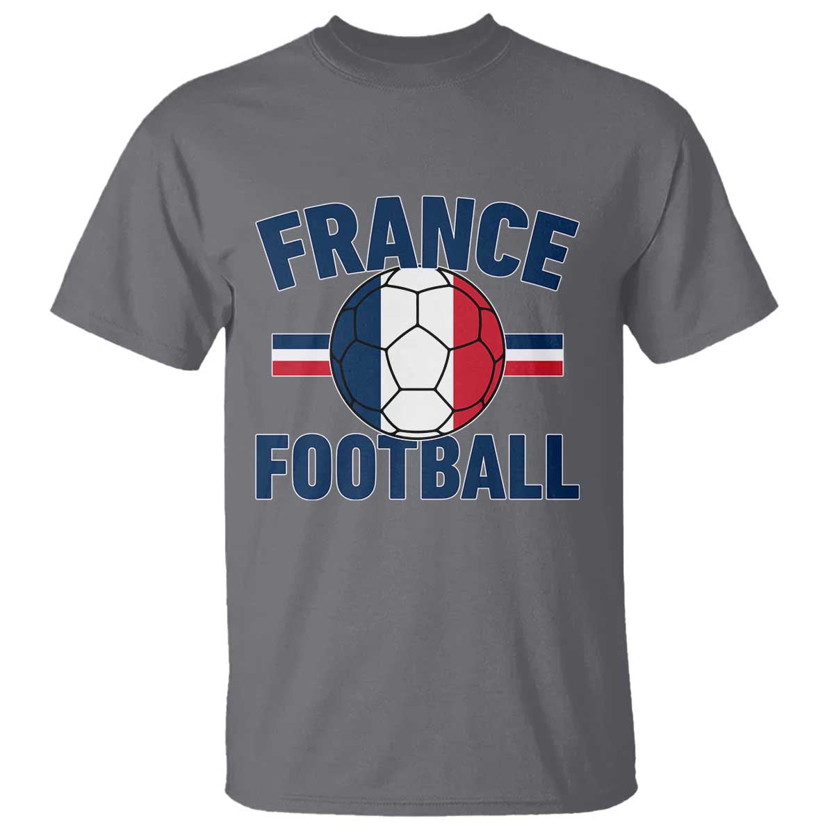 French Flag France Soccer Football Fan T Shirt TS14 Charcoal Print Your Wear