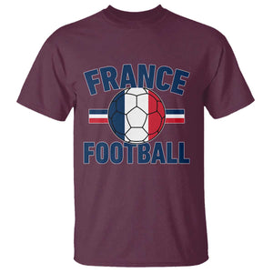 French Flag France Soccer Football Fan T Shirt TS14 Maroon Print Your Wear