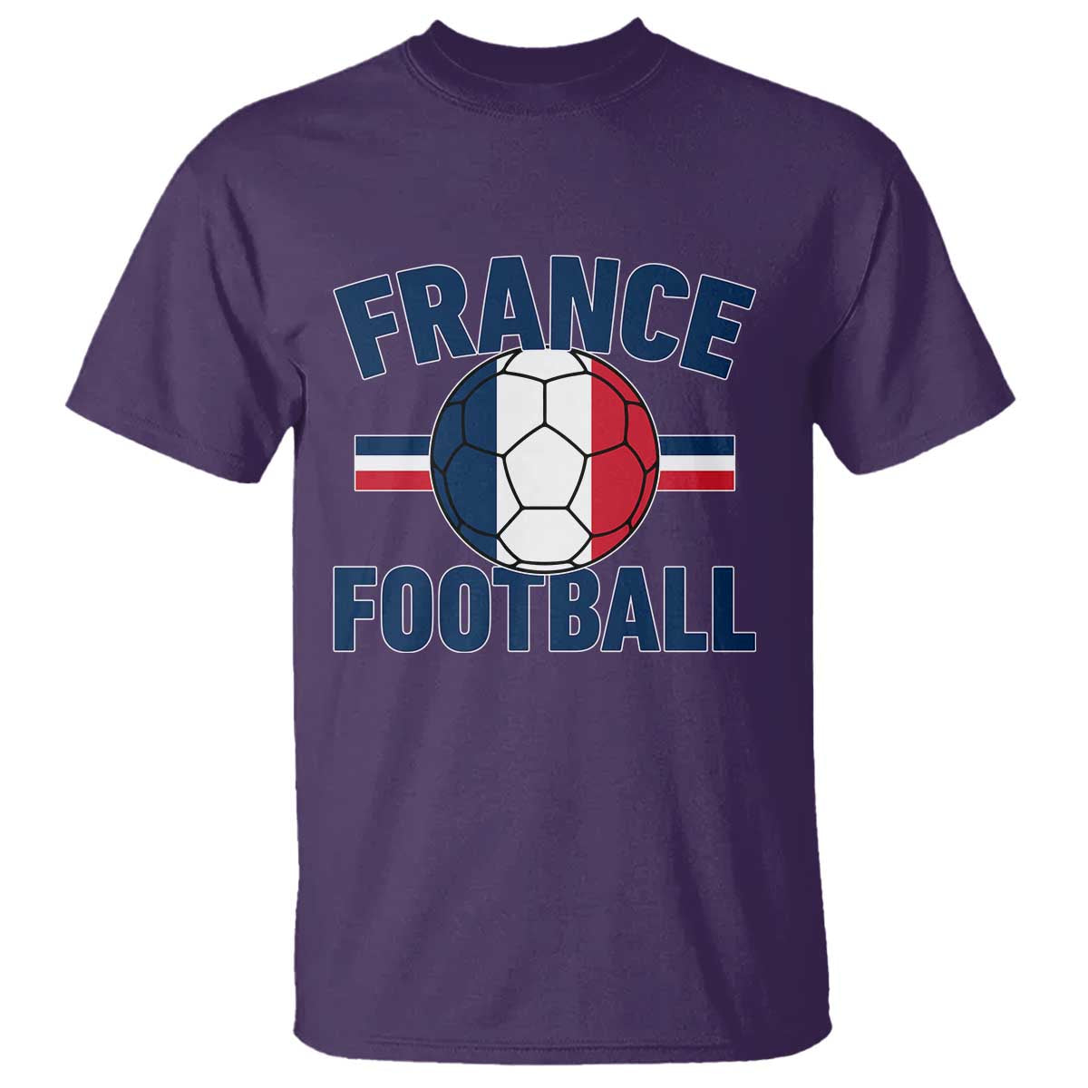 French Flag France Soccer Football Fan T Shirt TS14 Purple Print Your Wear