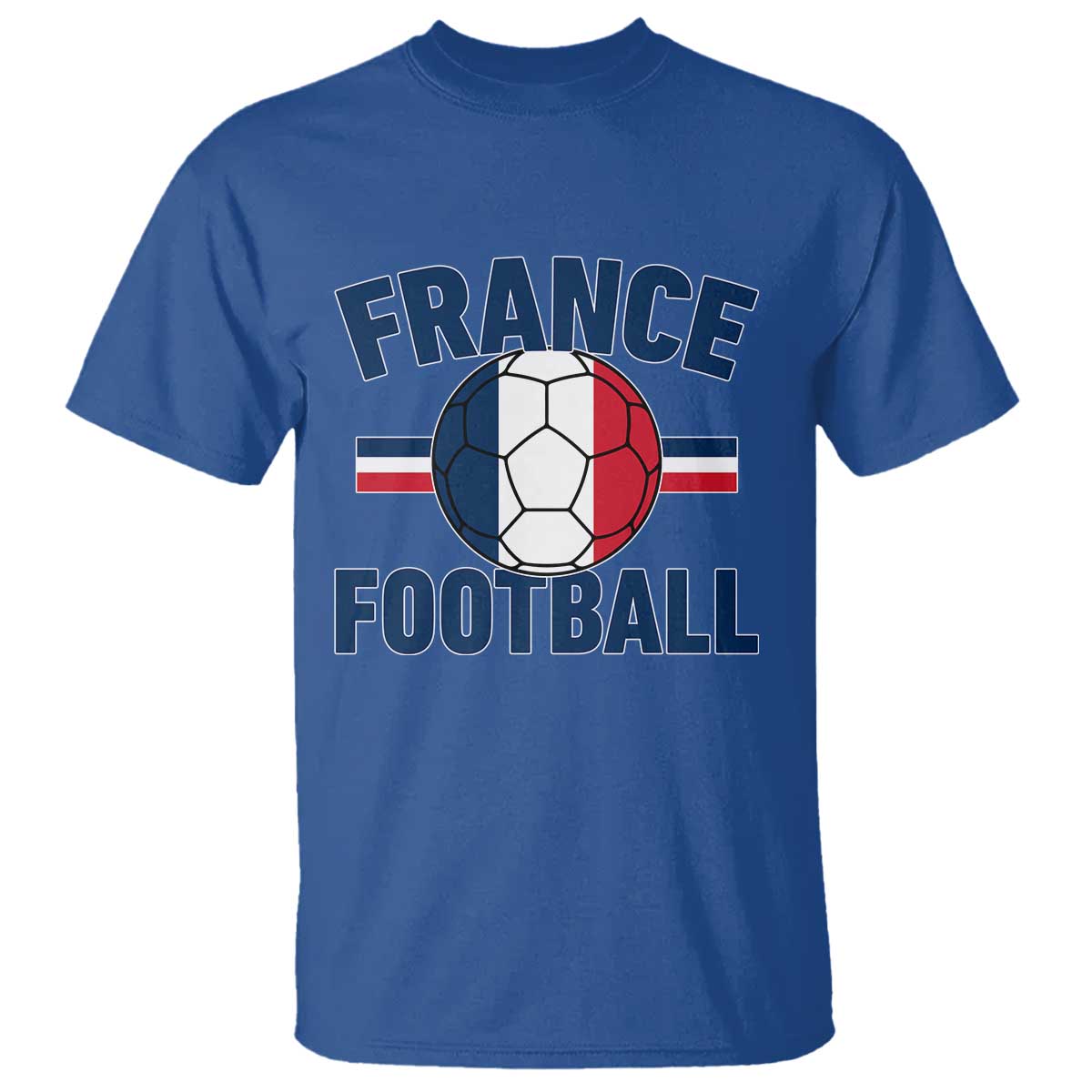 French Flag France Soccer Football Fan T Shirt TS14 Royal Blue Print Your Wear