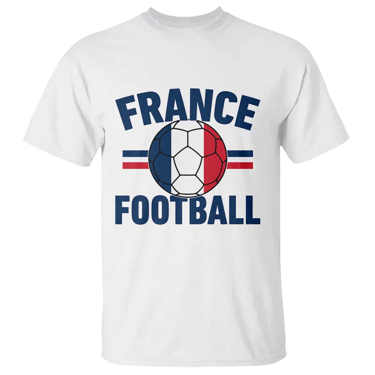 French Flag France Soccer Football Fan T Shirt TS14 White Print Your Wear