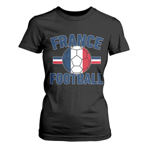 French Flag France Soccer Football Fan T Shirt For Women TS14 Black Print Your Wear