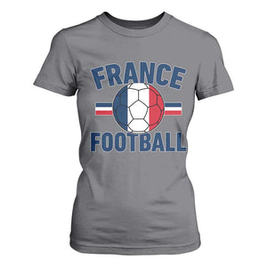 French Flag France Soccer Football Fan T Shirt For Women TS14 Charcoal Print Your Wear
