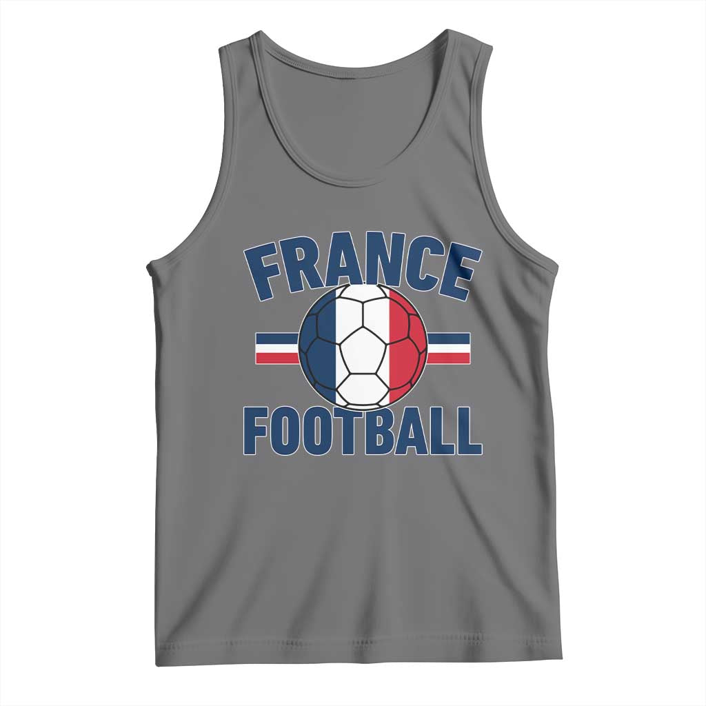French Flag France Soccer Football Fan Tank Top TS14 Black Heather Print Your Wear